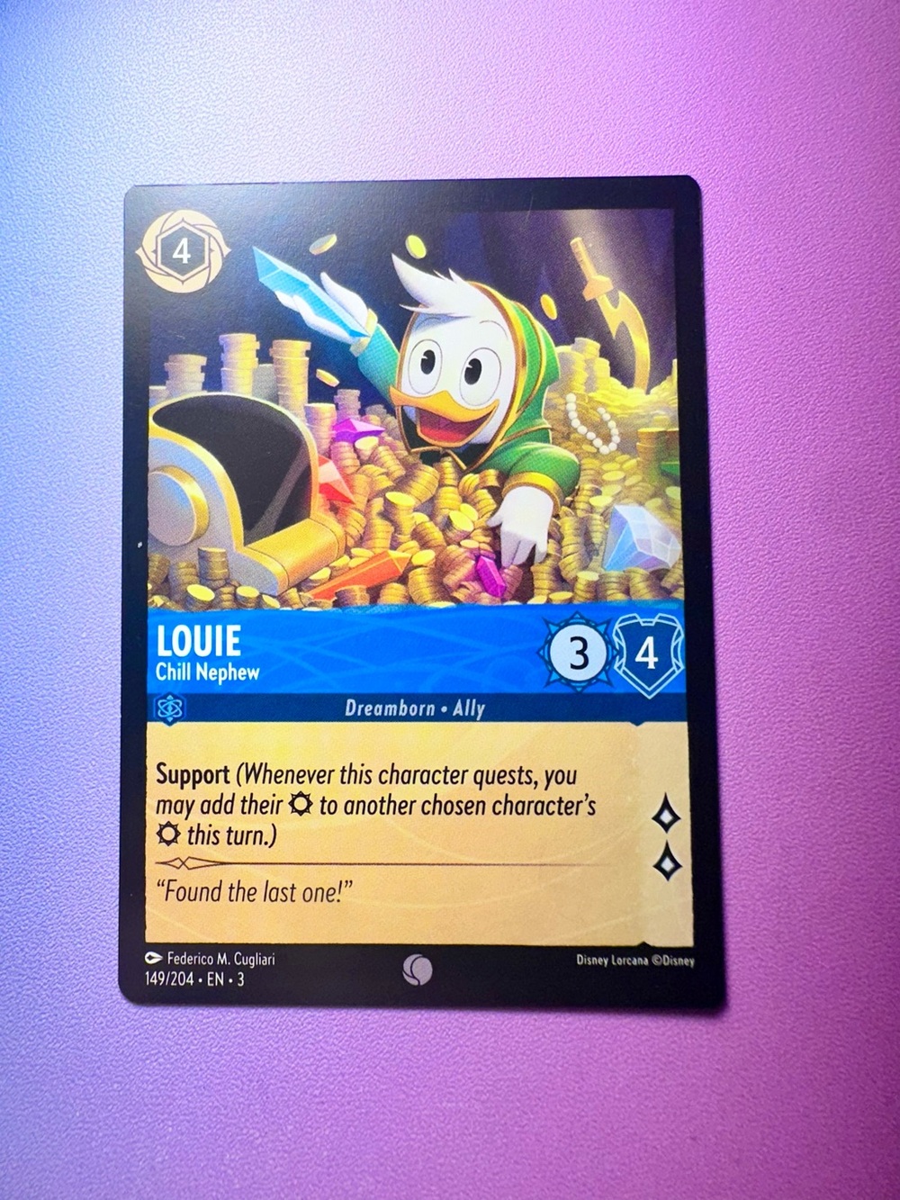 louie [ducktales] - 149/204 (common) — lorcana: into the inklands